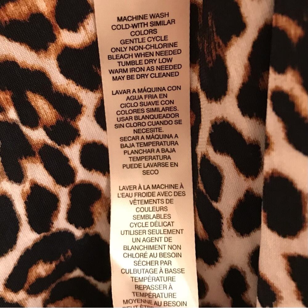 Animal Print Midi Dress Chico's Size 1 Size Medium - Picture 5 of 8